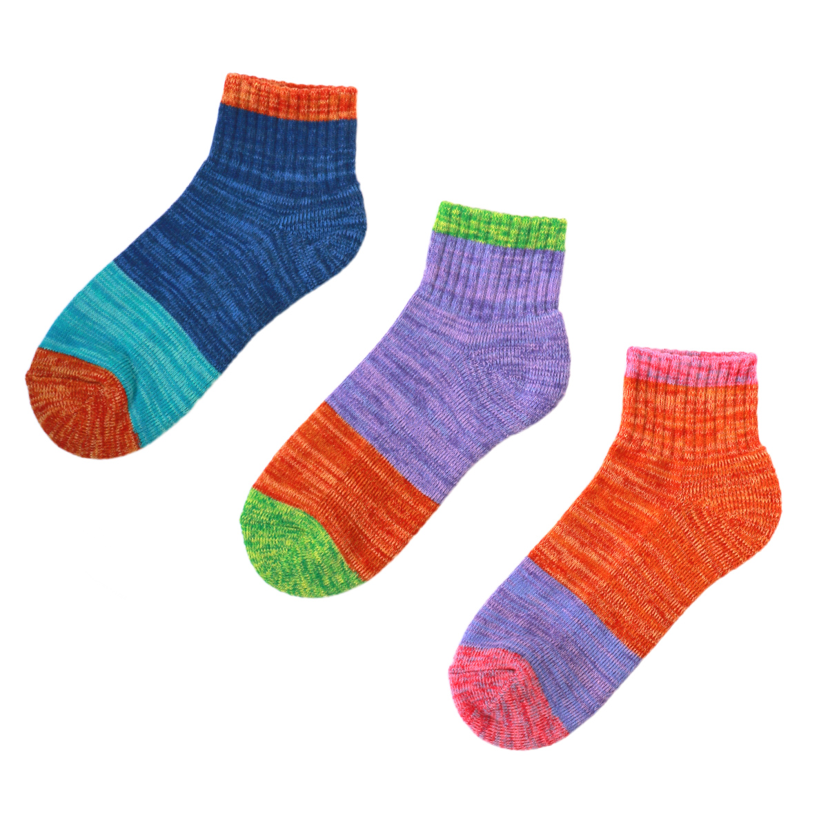 3P LADYSカラーショートソックス