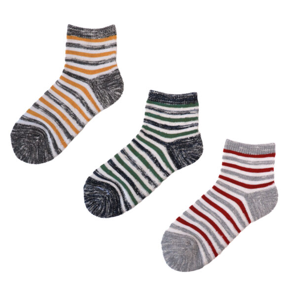 3P LADYSストライプクルーソックス