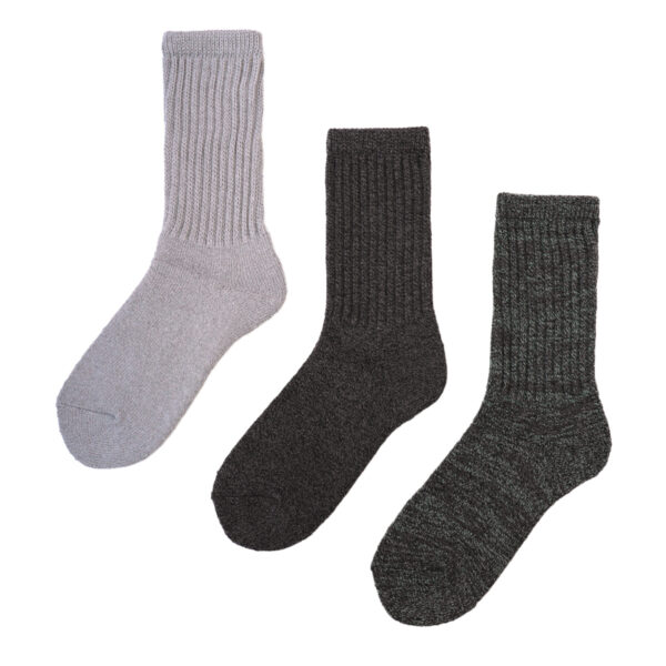 3P LADYSリブクルーソックス