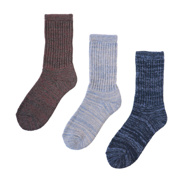 3P LADYSソリッドクルーソックス